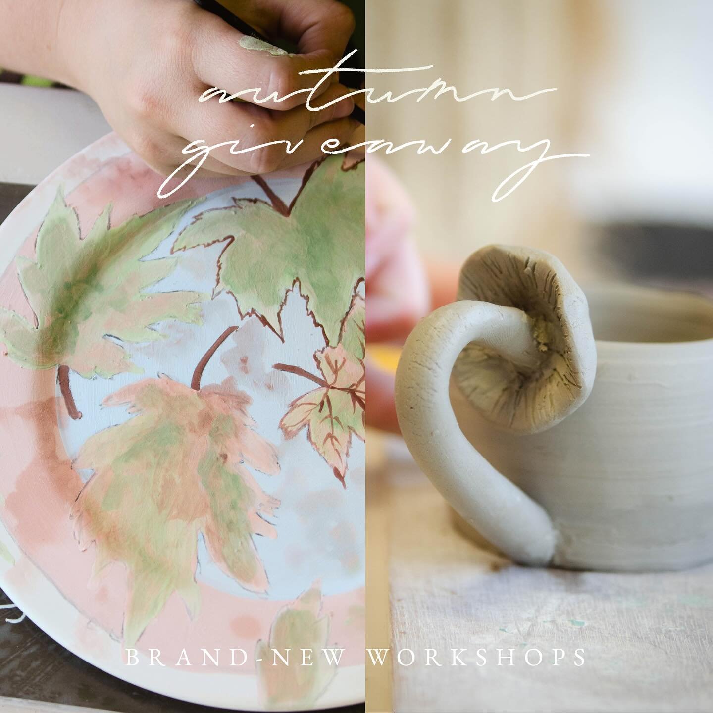 🍂 AUTUMN CLASSES GIVEAWAY 🍂

Our brand new autumn classes launch THIS FRIDAY (27th June) and we&rsquo;re celebrating with an amazing giveaway! 

🏆 **What you can win:**
&bull; 2 lucky winners get 2 spaces each on our Mushroom Mugs Pottery Wheel Cl