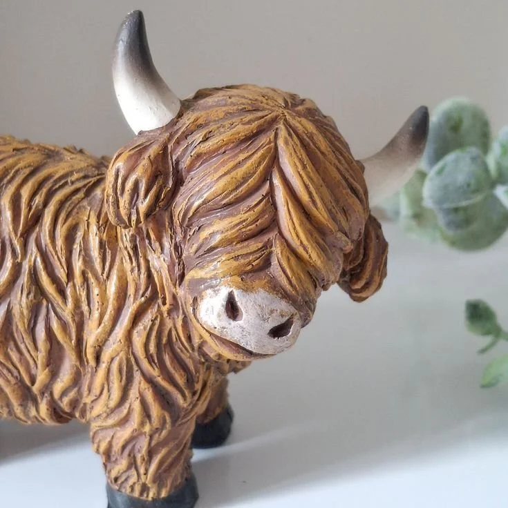 Large Highland Cow Pottery Workshop