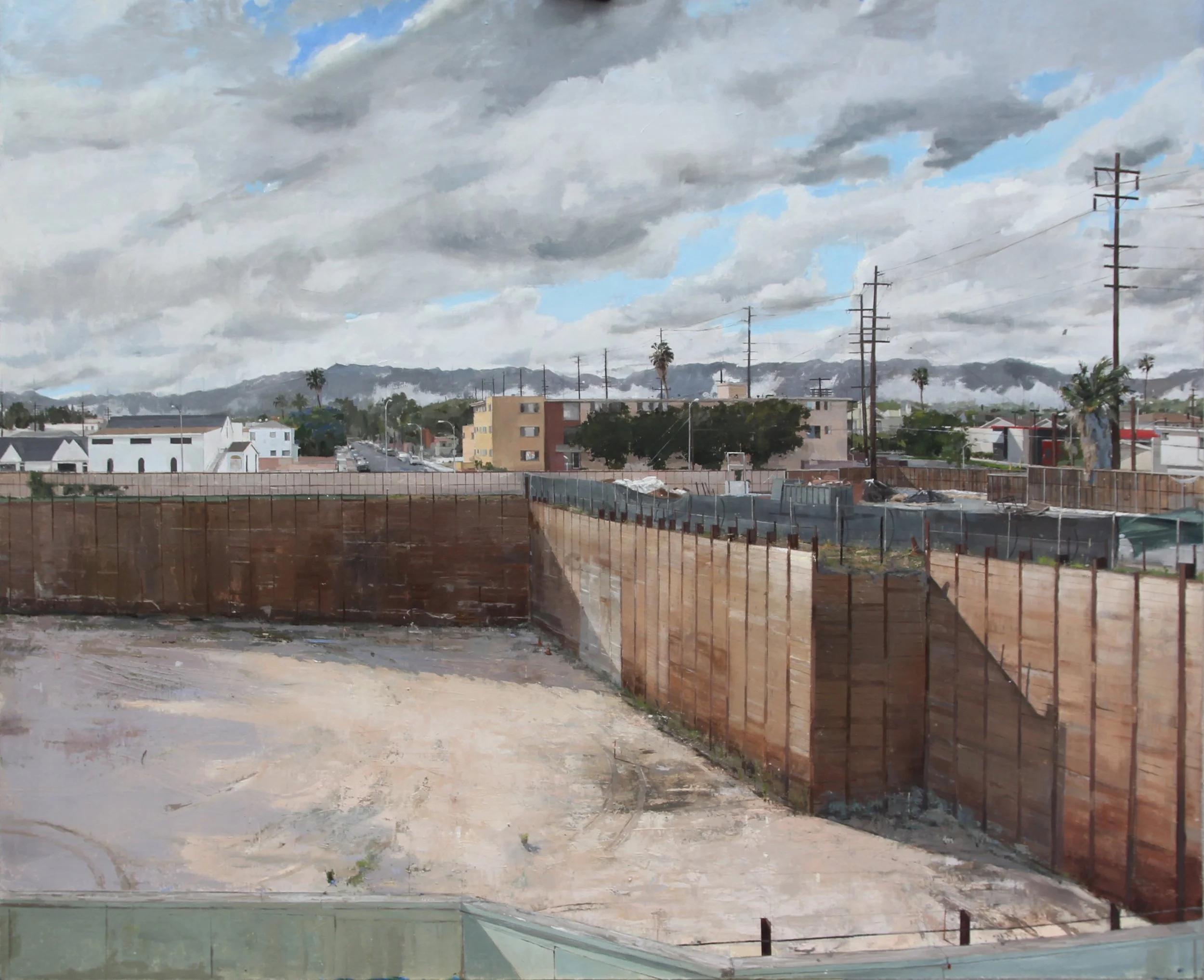 "1900 Pico"
2015
Oil on canvas mounted on panel
48x60"