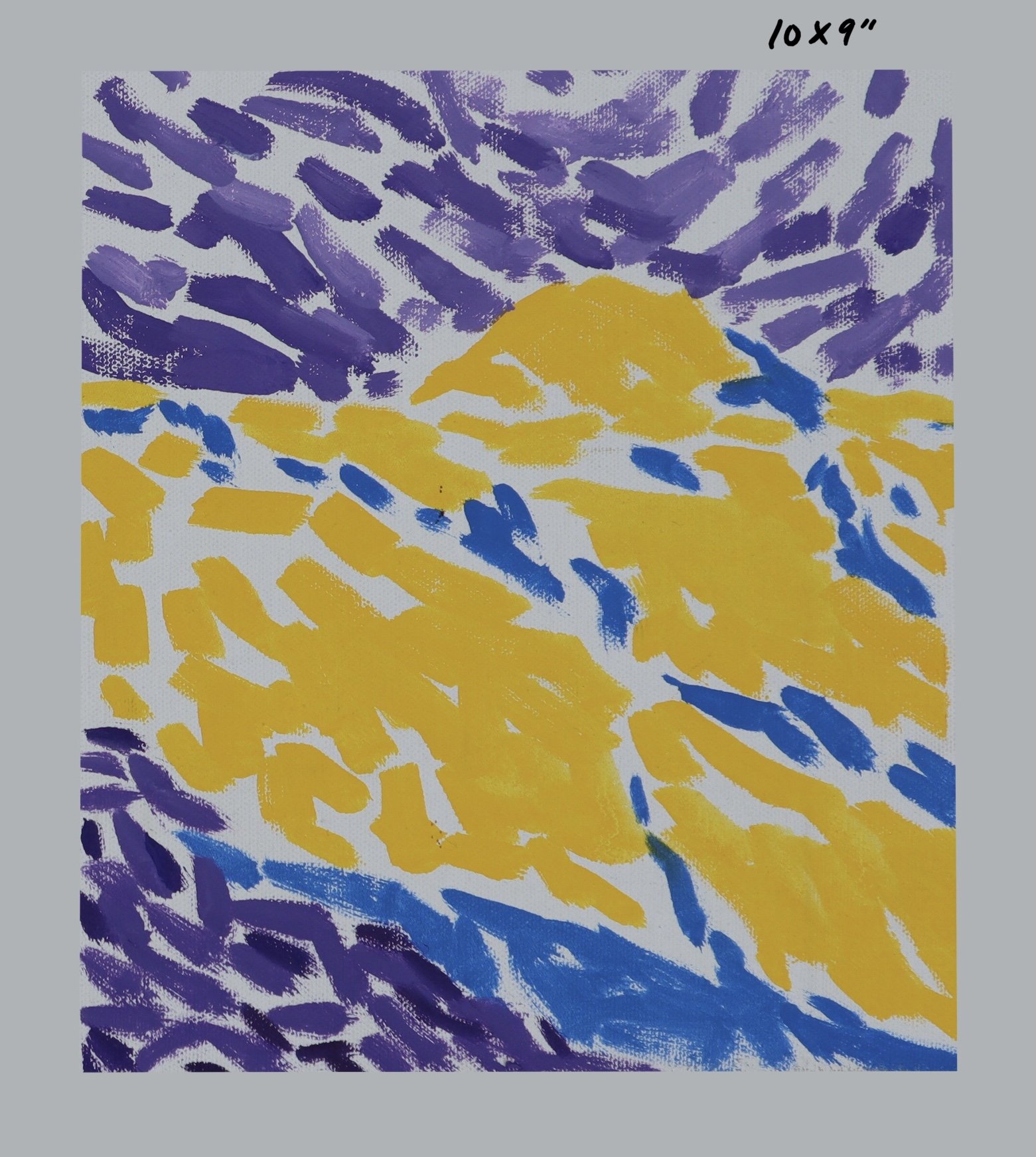 Carbonation (study in color movement)
oil on canvas mounted to wood
10x9"