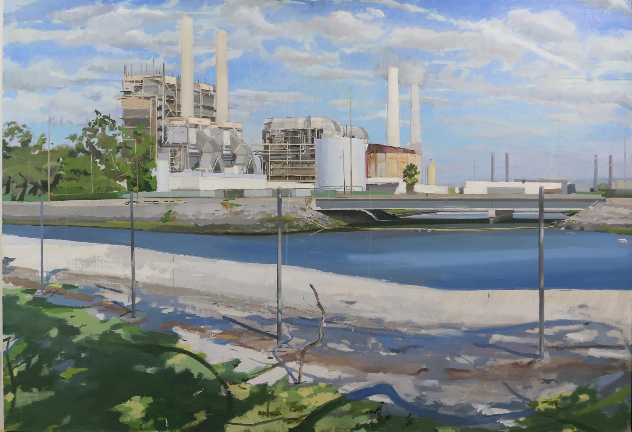 "Long Beach, Near Campus"
2019
Oil on canvas mounted to panel
36 x 52 ¼ inches
