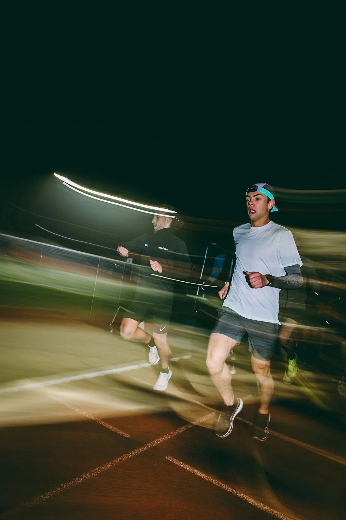 Runners on the track