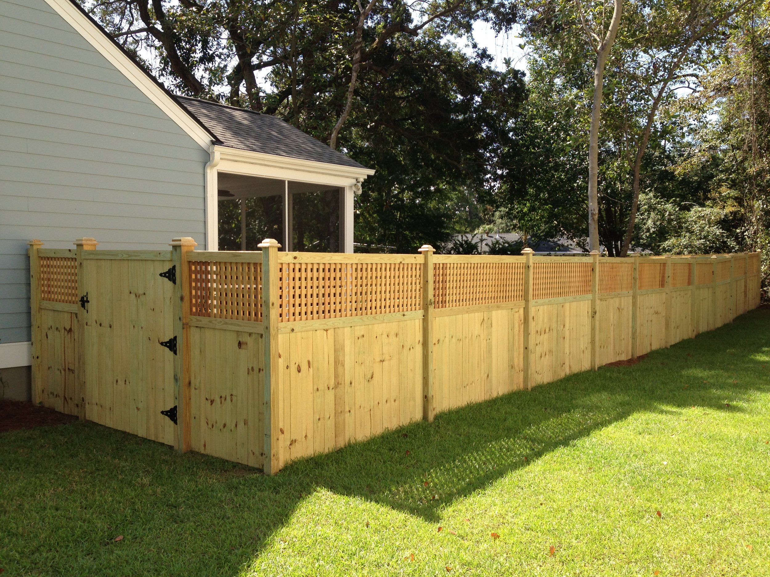 6' Lattice Treated Yellow Pine Fence