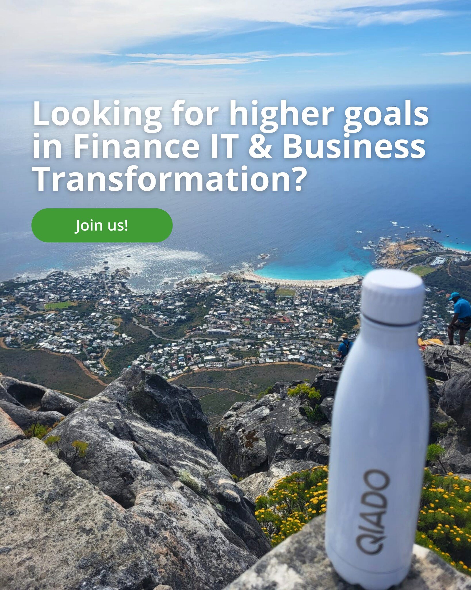 The right place for those who want to exceed and go higher in #FinanceIT and Business Transformation. 🚀 Join us: www.qiado.com/careers 

📸 Shared by Roberta Rebelo, #SAPREFX expert - Cape Town, December 2023