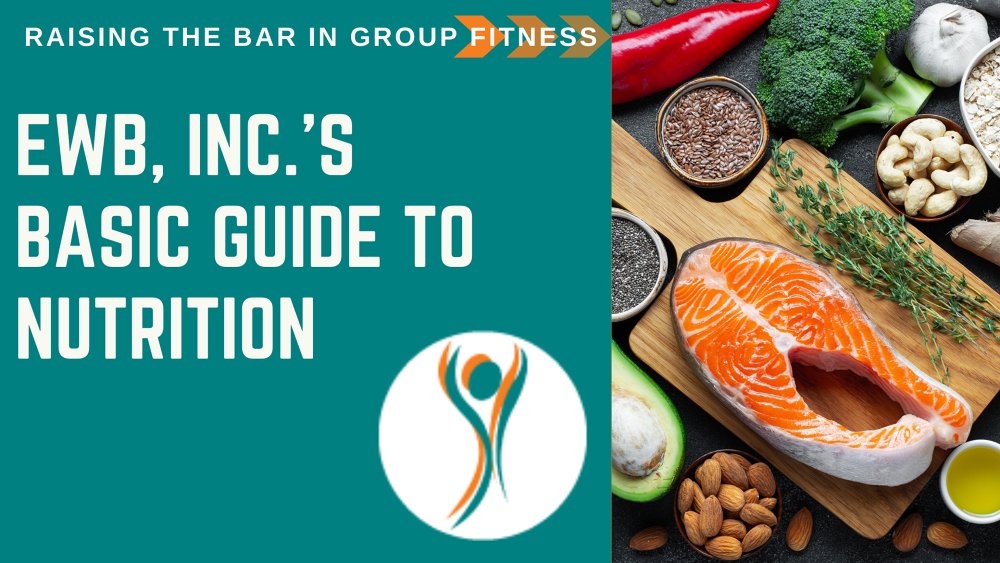 Cover of a nutrition guide featuring fresh vegetable and salmon on a wooden board, with small bowls of seeds, nuts, and herbs around them.