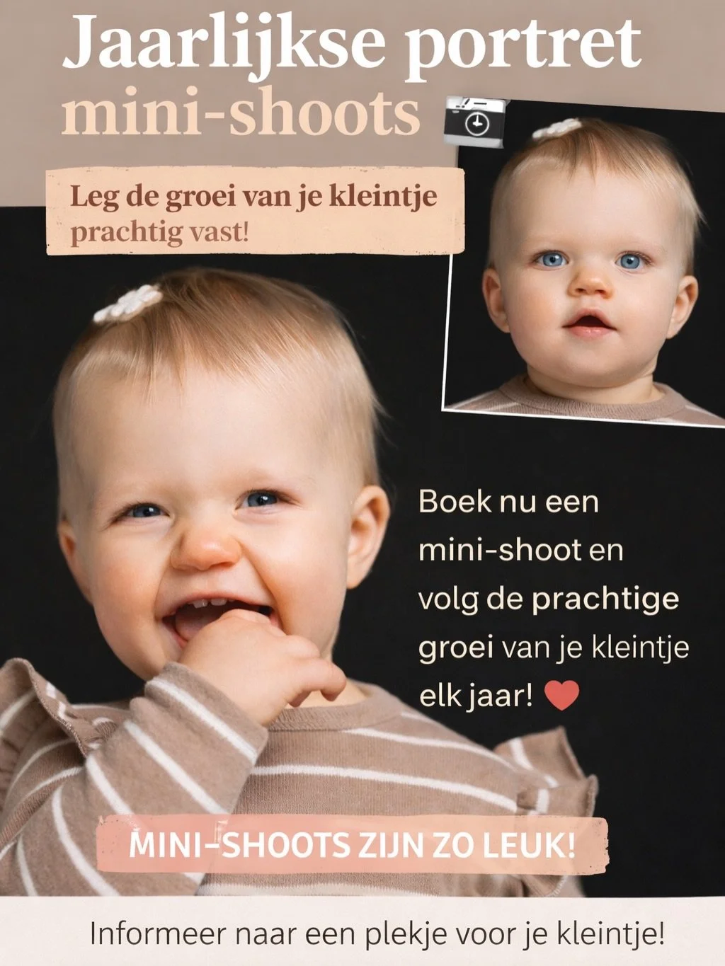 Wat een knap snoetje met die prachtige blauwe oogjes 💙

En dat lachje&hellip; om op te eten!

Hoe bijzonder is het om deze fase vast te leggen? Ze veranderen z&oacute; snel. Voor je het weet zijn die kleine handjes en guitige blik alweer anders.

Me