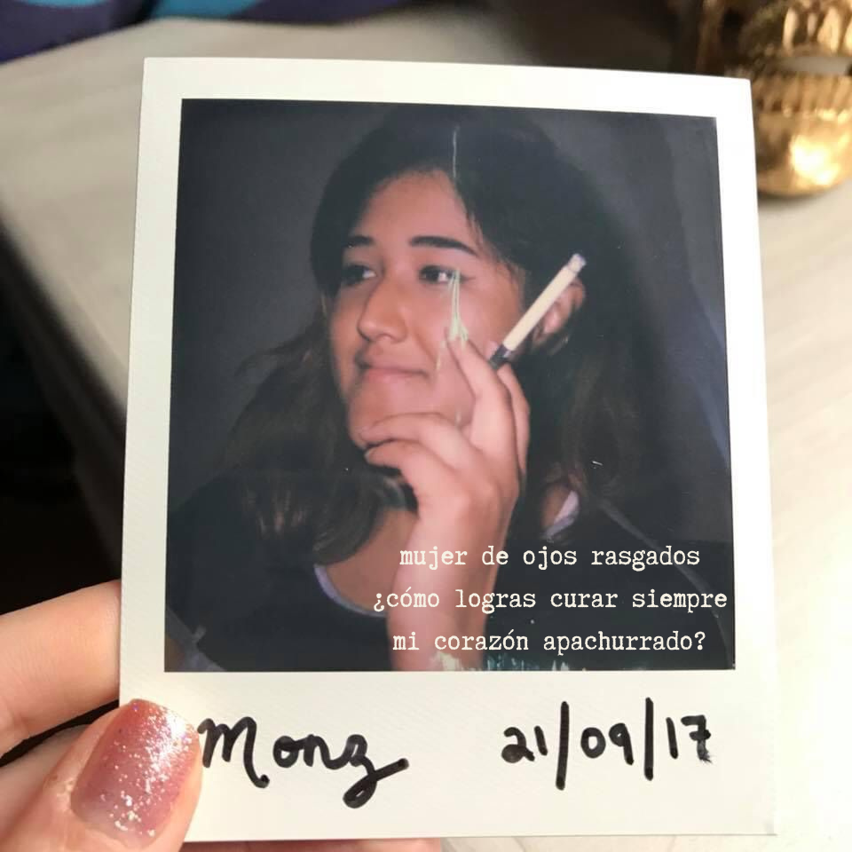 mujer de ojos rasgados ¿cómo logras curar siempre mi corazón apachurrado.png