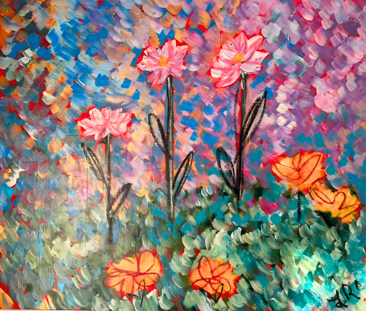 “Las brujas del 01"
Acrílico y pasteles sobre lienzo
Acrylic,and oil stick on canvas
2026
$1500 USD