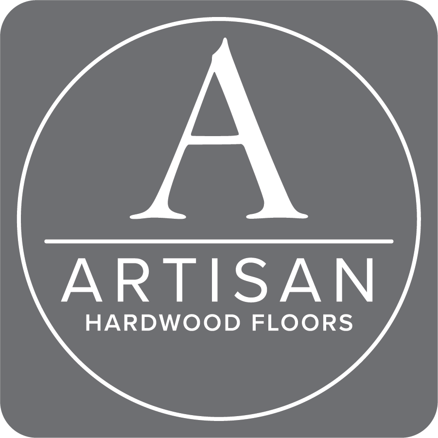 Logo for Artisan Hardwood Floors featuring a large letter 'A' inside a circle with the words 'ARTISAN' and 'HARDWOOD FLOORS' underneath.
