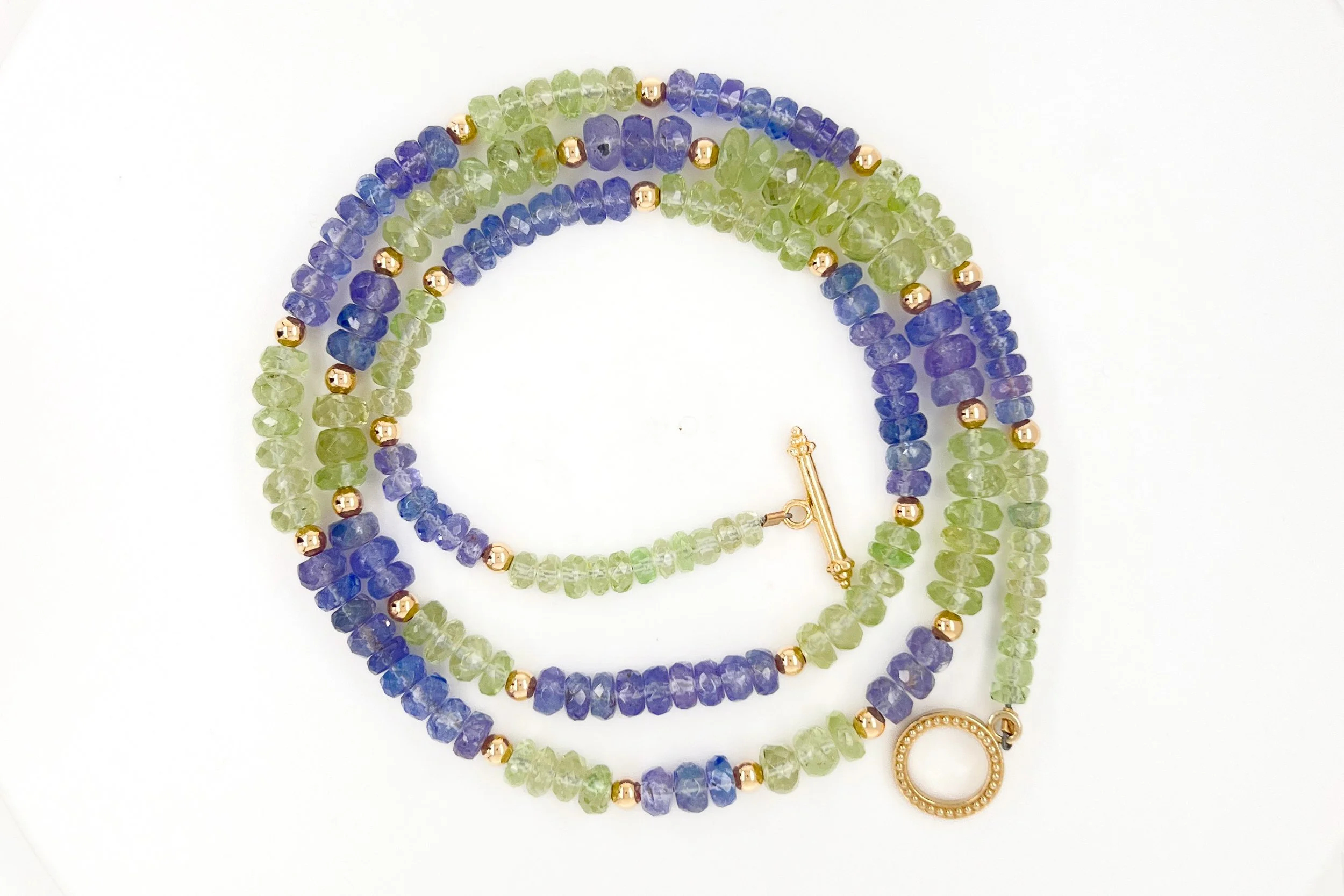 Tanzanite and Tsavorite Necklace