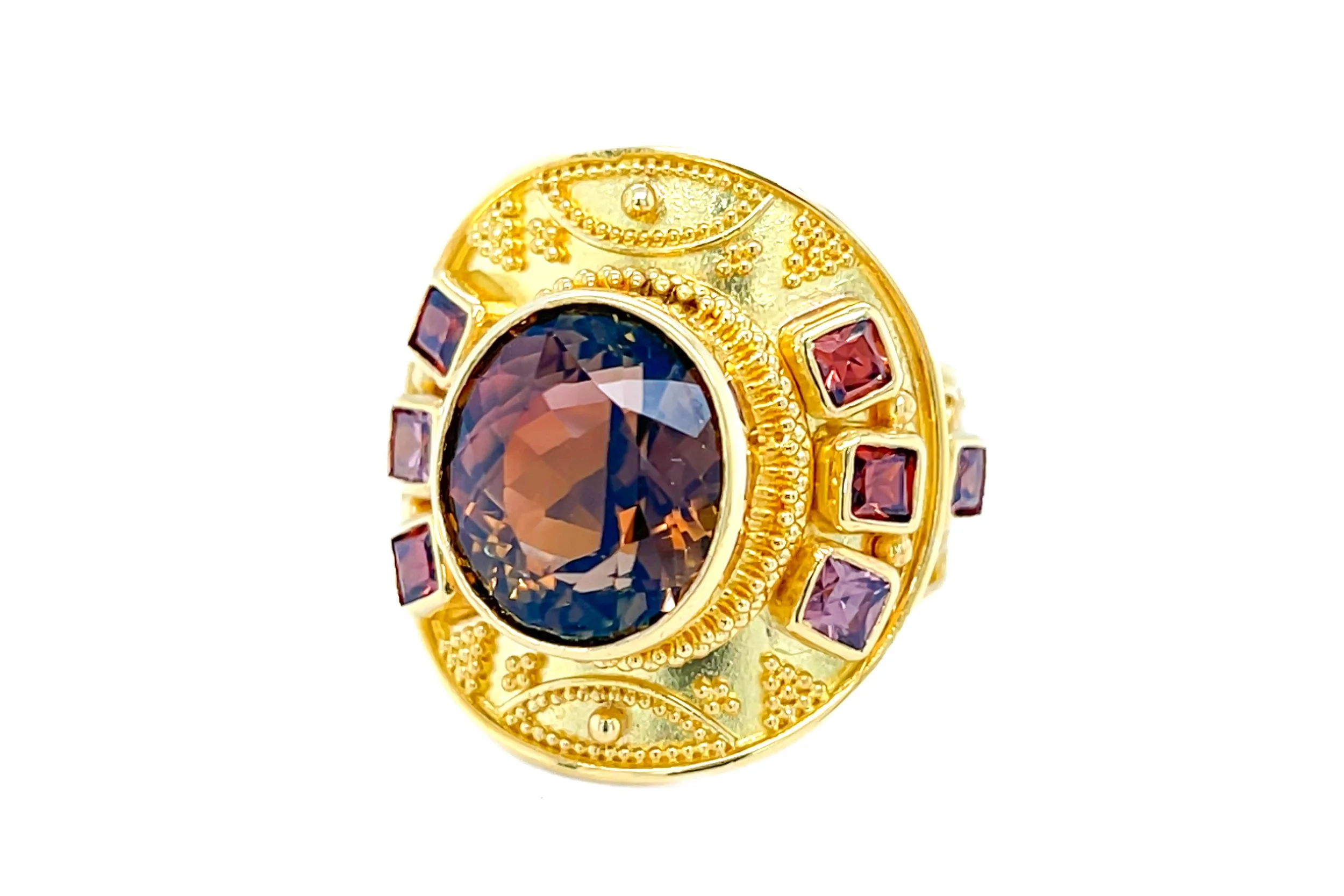 Tourmaline and Spinel Ring
