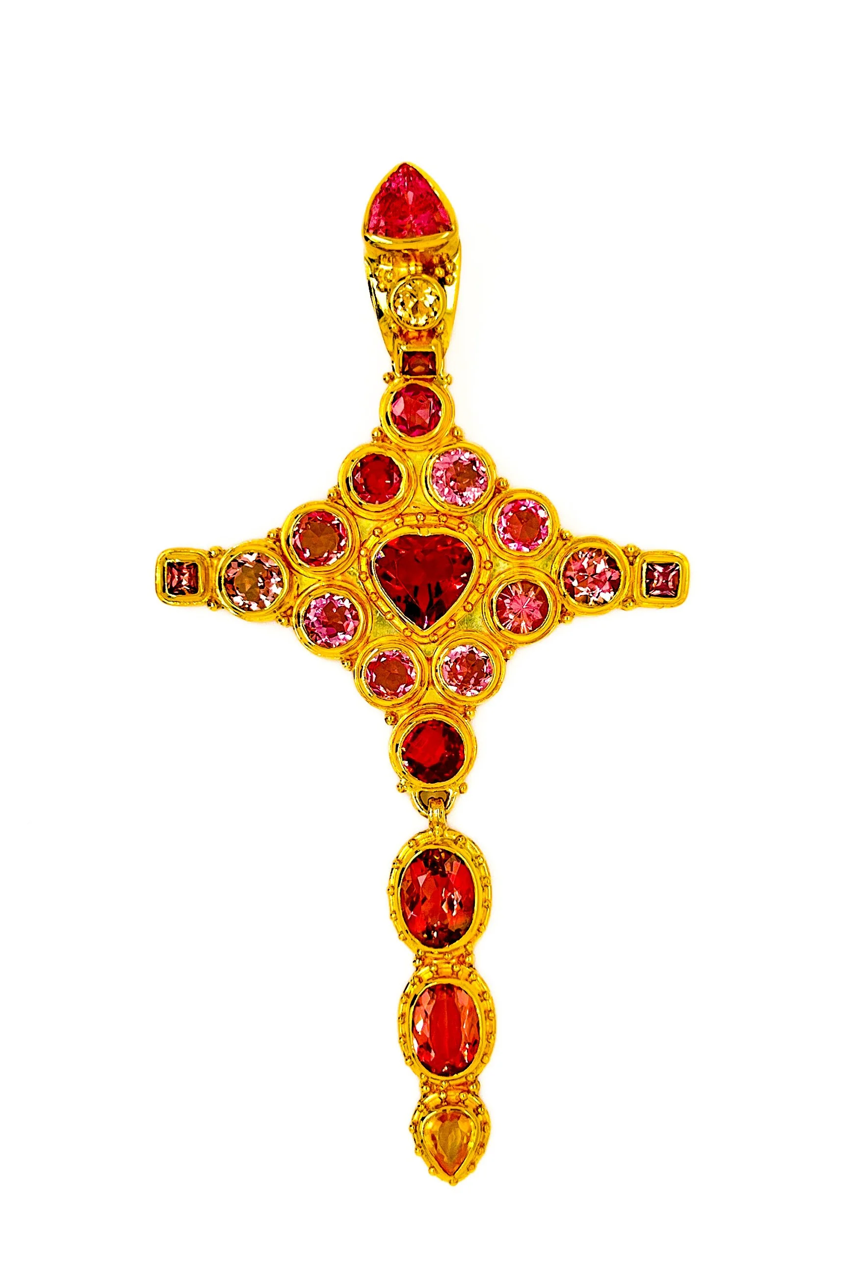 Pink Tourmaline Cross