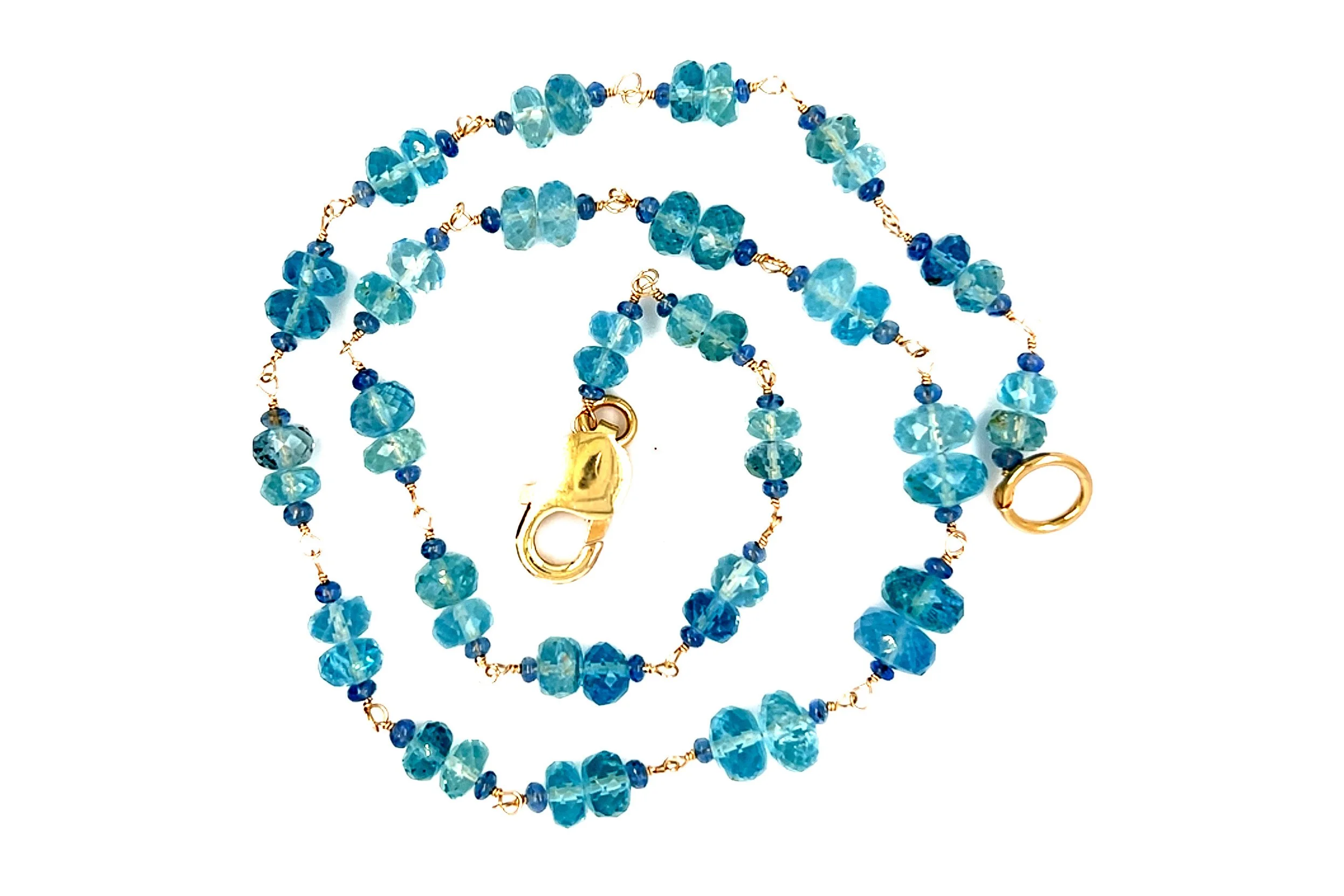 Aquamarine and Sapphire Necklace