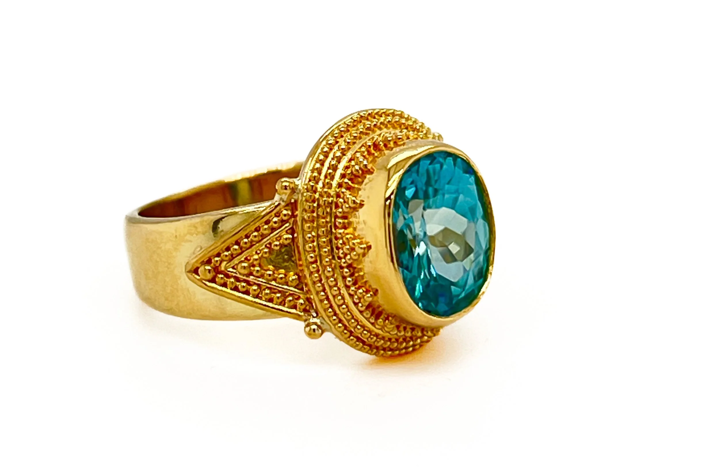 Blue Zircon Ring
