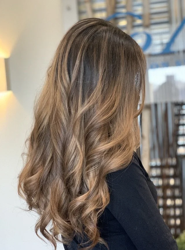 Salon customer with a balayage