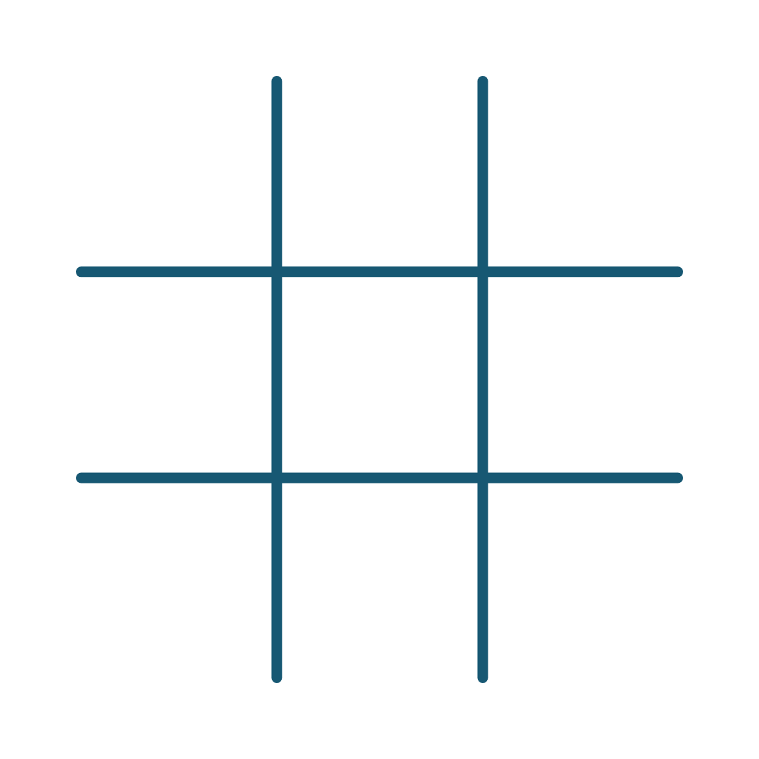 A tic tac toe game grid