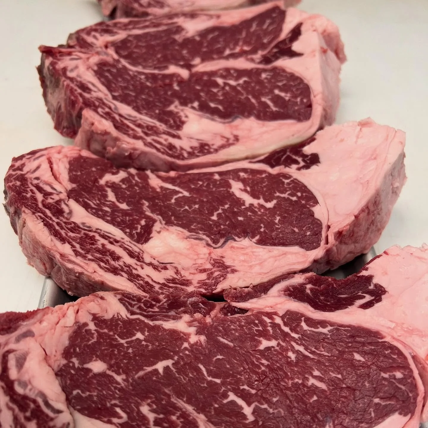 Nothing says Friday like a fresh-cut ribeye.
Swing by The Salty Butcher and grab one of these grass-fed beauties from @nimanranch before they’re gone! 
#happyfriday #thesaltybutcher #saltybutchermb #localbusiness #localbutcher #butchershop #sh
