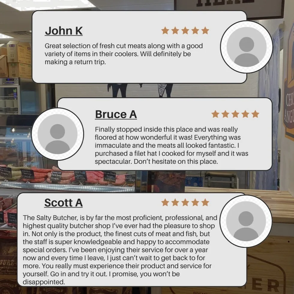 We&rsquo;re proud to be your neighborhood butcher! Nothing makes us happier than seeing our customers enjoy what we love creating. Stop by and see us! 

#thesaltybutchermb #localbutcher #shopsmall #shoplocal #myrtlebeach