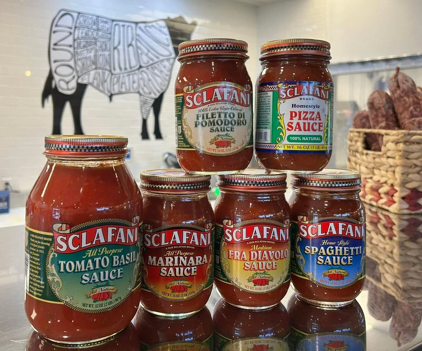The best sauces hands down are Sclafani, stop in and grab yours today. We are carrying the full line of Sclafani sauces