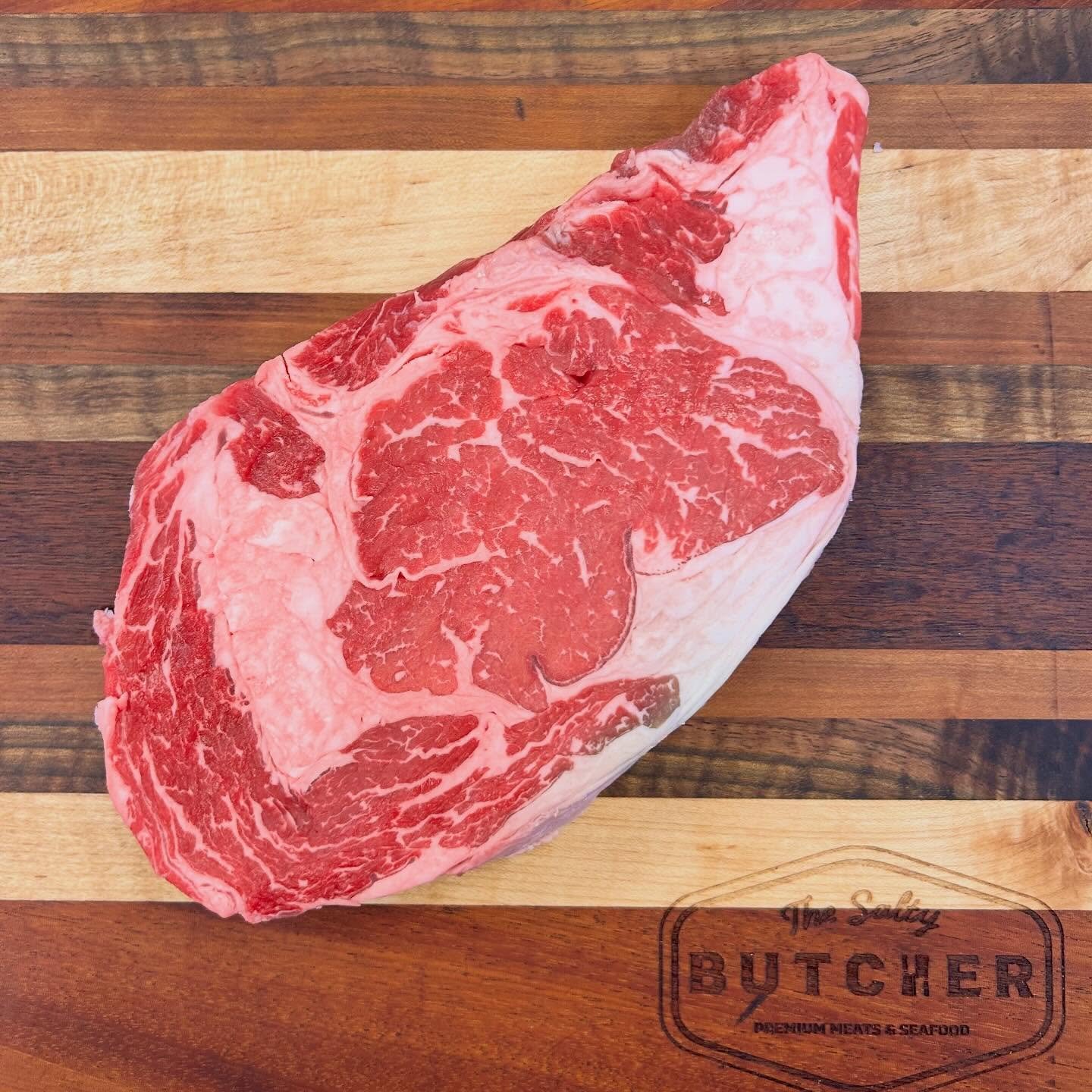 This week&rsquo;s MVP: Prime Ribeye! Marbling for days, flavor for miles. Come grab yours!  Learn more about what makes this cut so special: https://www.certifiedangusbeef.com/en/cooking/cuts/Bone-in-Ribeye

#thesaltybutcher #localbutcher #butchersho