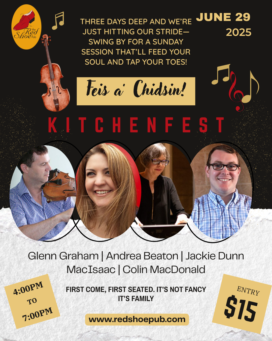 KitchenFest | Day 3 | Glen Graham, Andrea Beaton, Jackie Dunn-MacIsaac & Colin MacDonald | $15 Cover