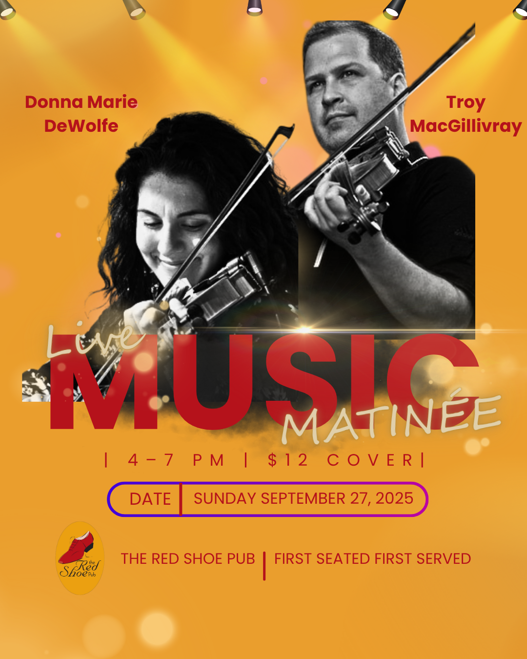Sunday Matinée with Donna Marie DeWolfe & Troy MacGillivray | 4–7 PM | $12 Cover