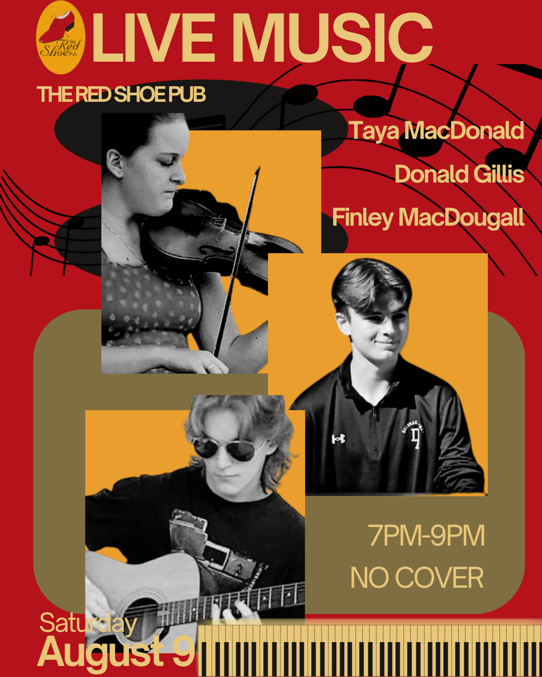 Taya MacDonald, Donald Gillis & Finley MacDougall | 7:00 PM – 9:00 PM | No Cover