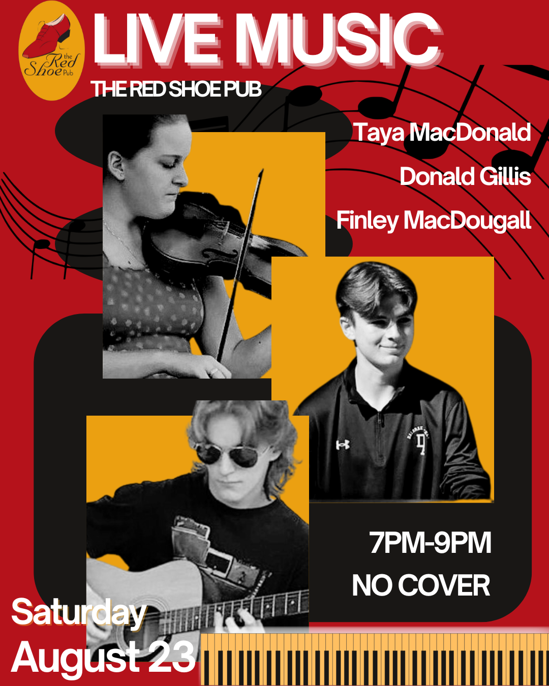 Saturday Session with Taya MacDonald, Donald Gillis & Finley MacDougall 7–9 PM | N/C