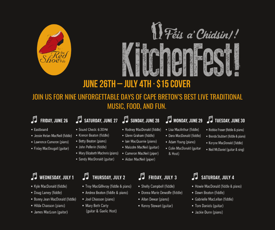 FÈIS A' CHIDSIN! KITCHENFEST 2026 | JUNE 26–JULY 4 | $15 COVER