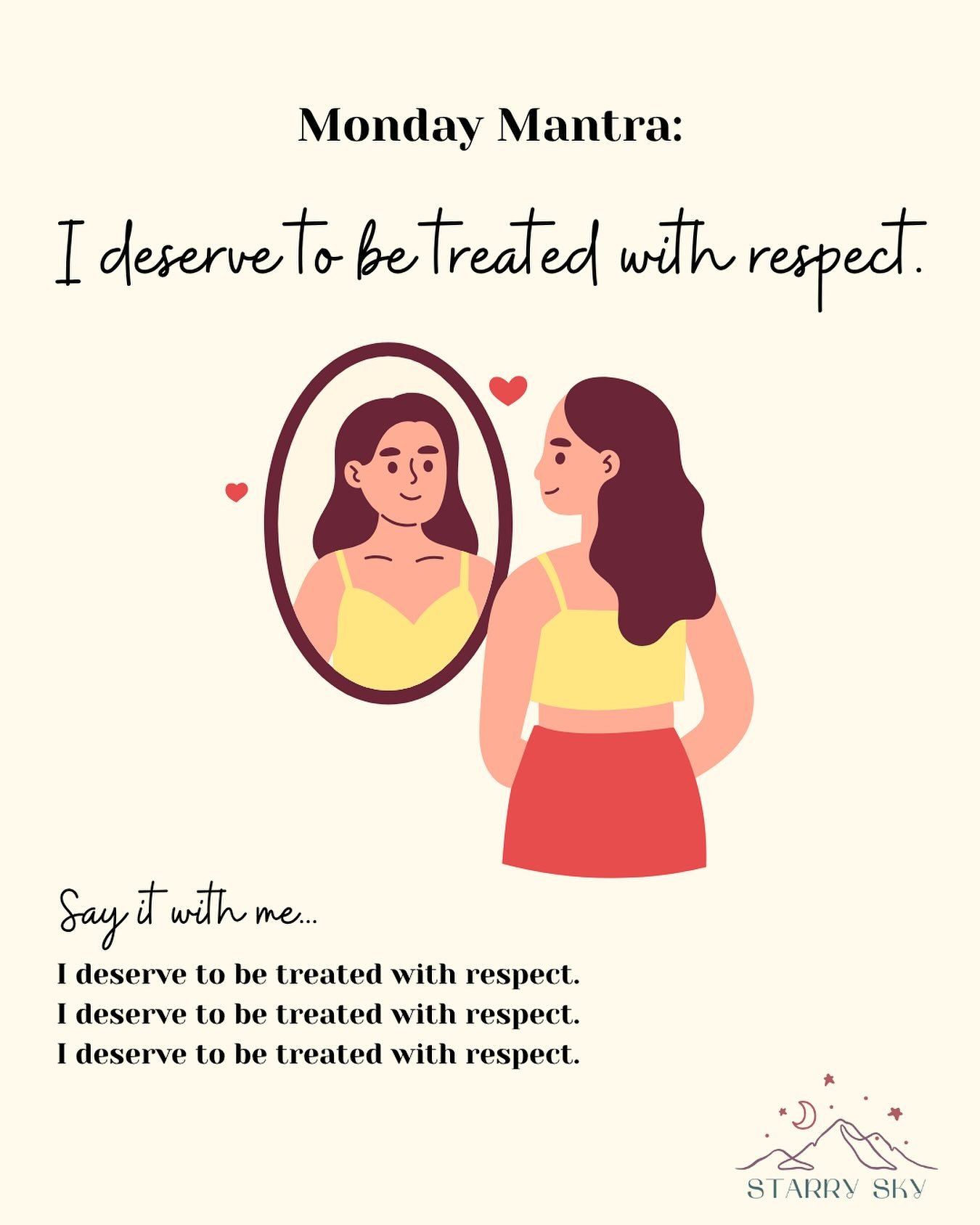 Happy Monday!
I deserve to be treated with respect. 
I DESERVE to be treated with respect. 
I deserve to be TREATED with respect. 
I deserve to be treated with RESPECT.