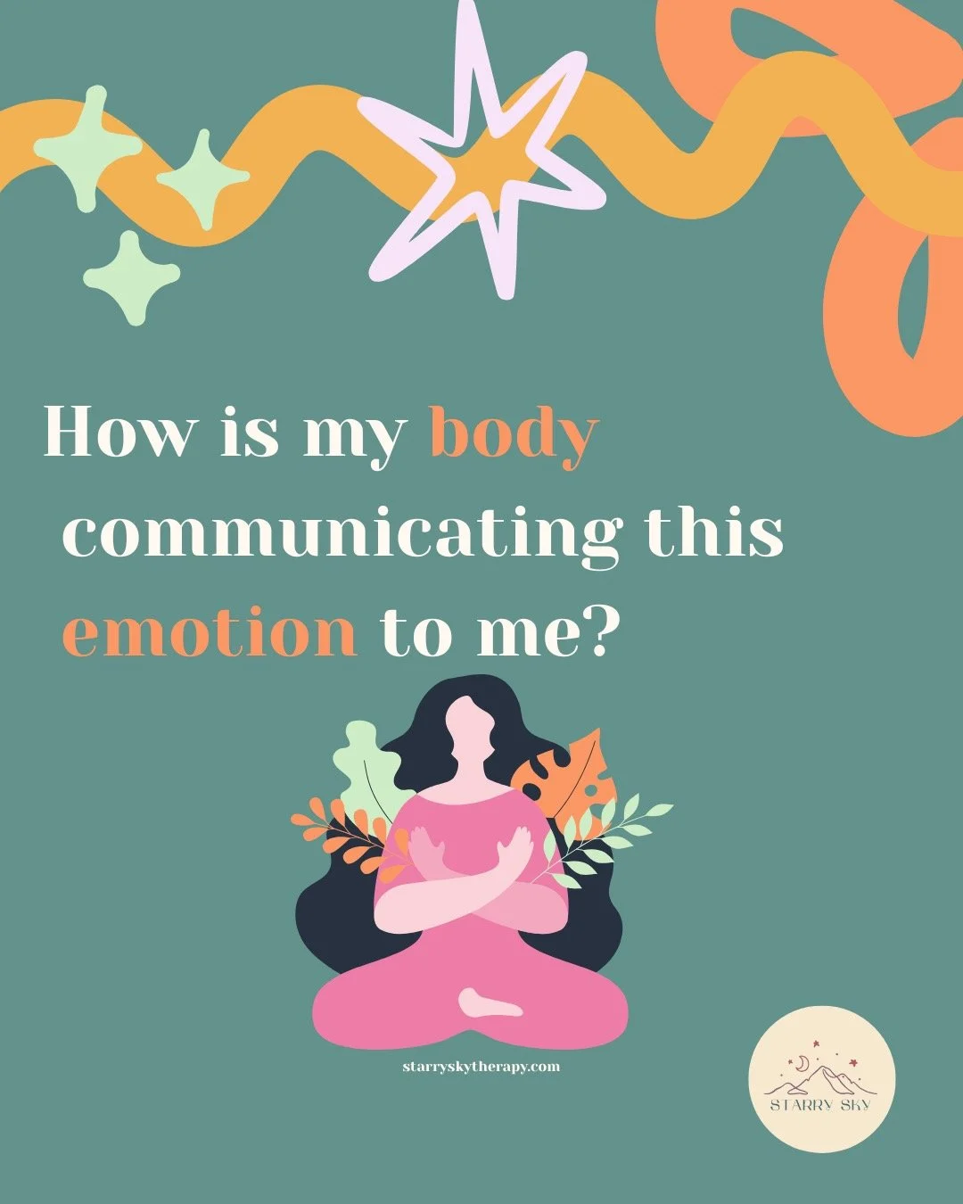 Our body experiences emotions but we don't always pay attention to how feelings show up. Pick an emotion and consider what it's like to feel that in your body.