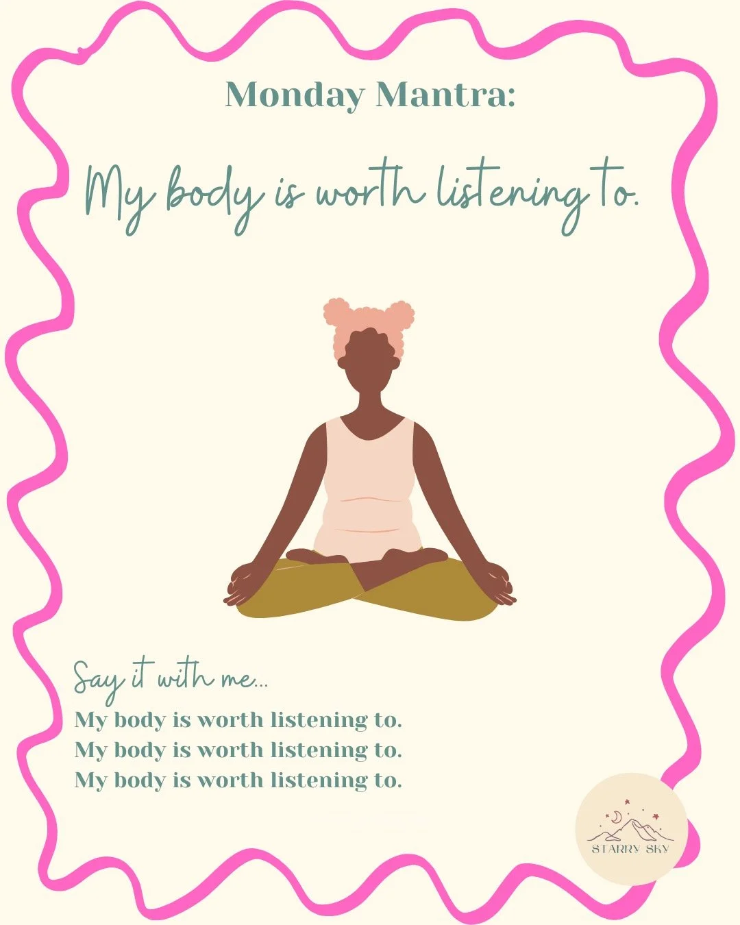 I'm fully aware it's Tuesday. Take a moment to consider the reasons your body is worth listening to. Because it is!