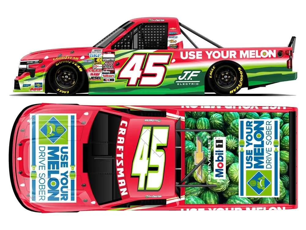 ($67.00) *Preorder* Ross Chastain 2026 Use Your Melon 1:24 Nascar Diecast - Truck Series