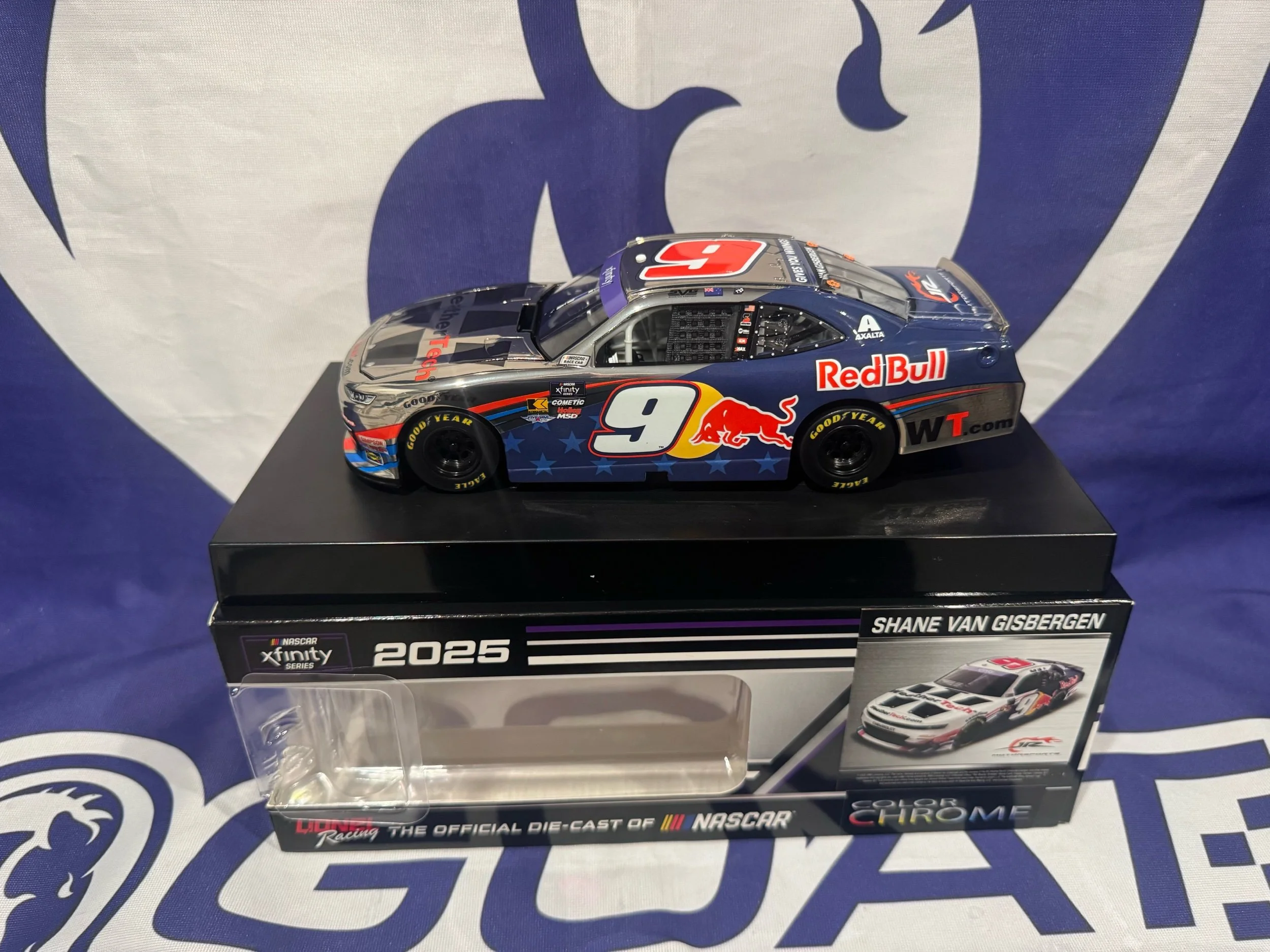 SHANE VAN GISBERGEN 2025 WEATHERTECH/RED BULL 1:24 COLOR CHROME DIECAST