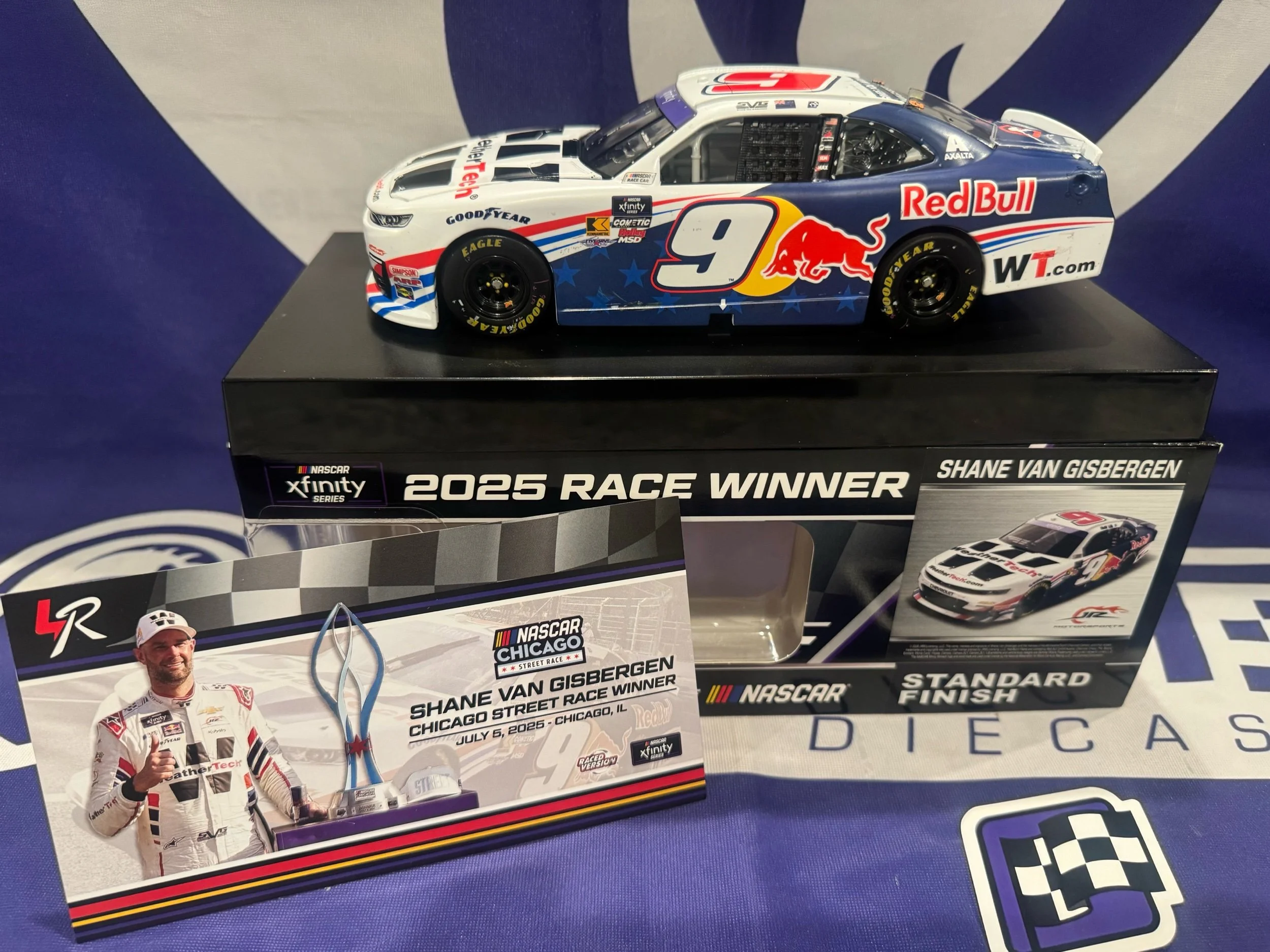 Shane Van Gisbergen 2025 Weathertech/Red Bull 7/5/25 Race Win 1:24 Nascar Diecast - Xfinity Series