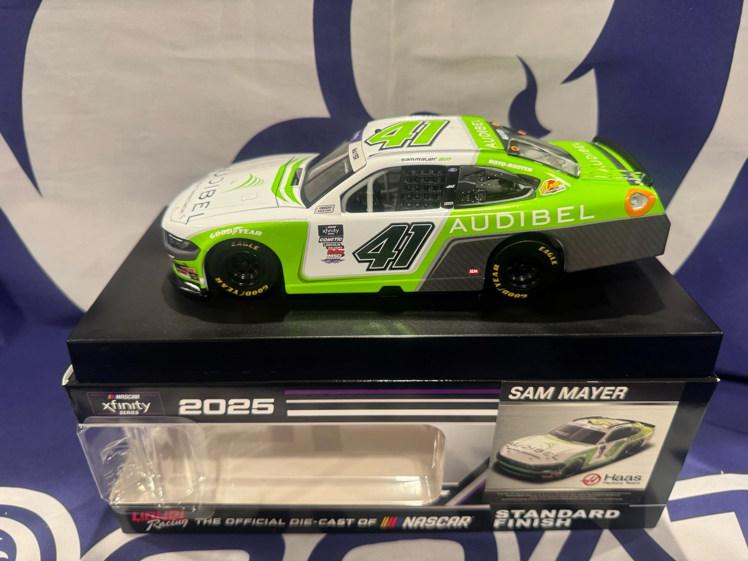 Sam Mayer 2025 Audibel 1:24 Nascar Diecast - FOIL NUMBER CAR - Xfinity Series