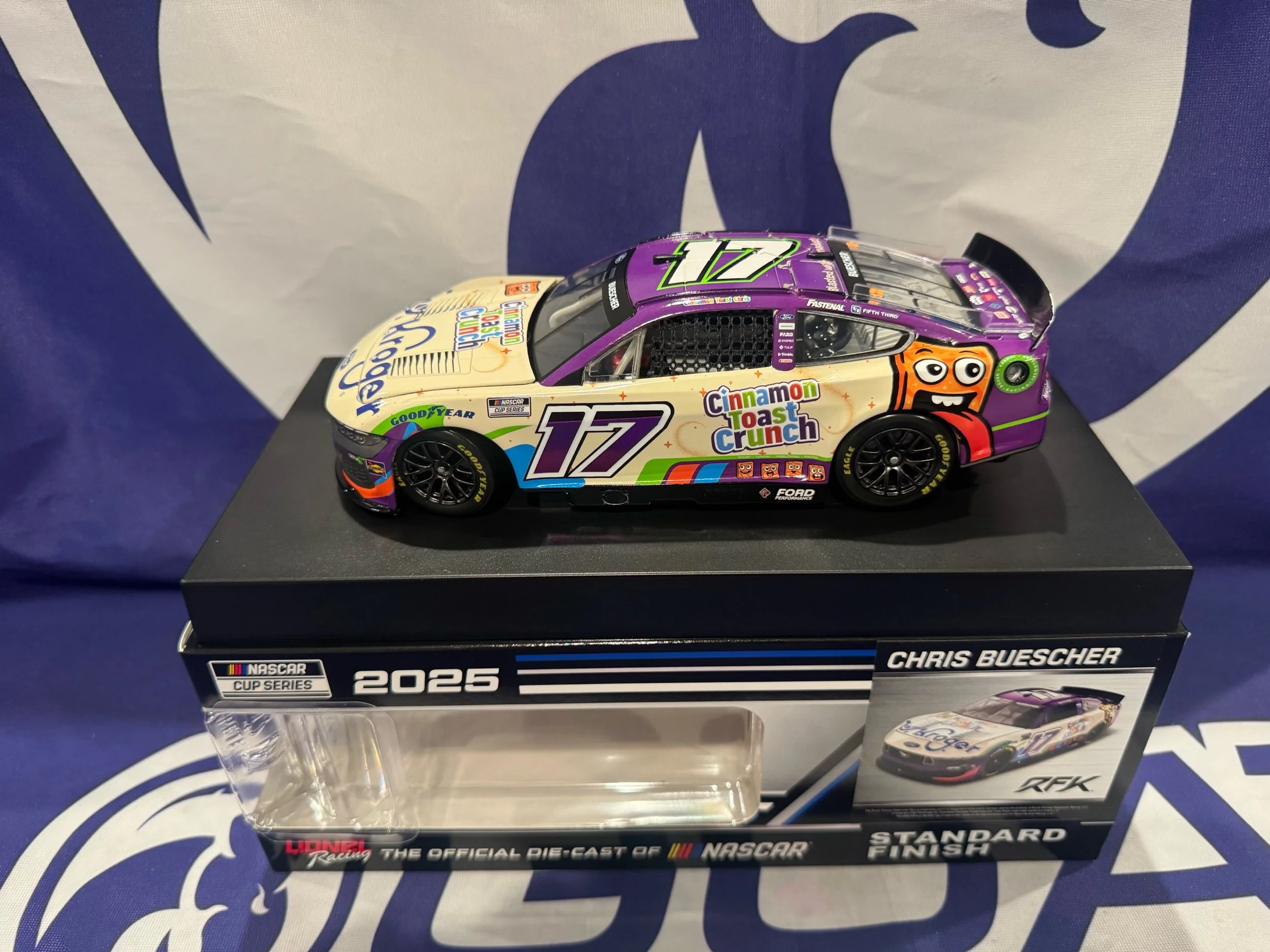 (Ty LeClerc Pre Order) Chris Buescher 2025 Kroger/Cinnamon Toast Crunch 1:24 Nascar Diecast - FOIL NUMBER DIECAST (Copy)