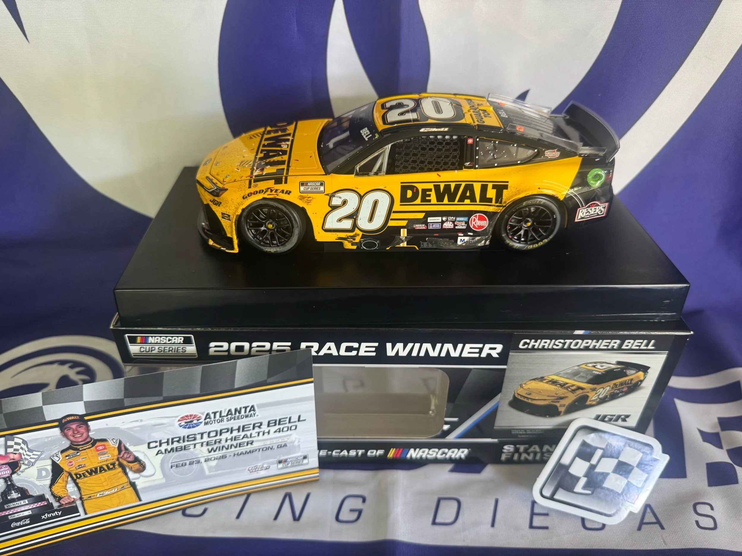 Christopher Bell 2025 Dewalt / Atlanta 2/23 Race Win 1:24 Nascar Diecast