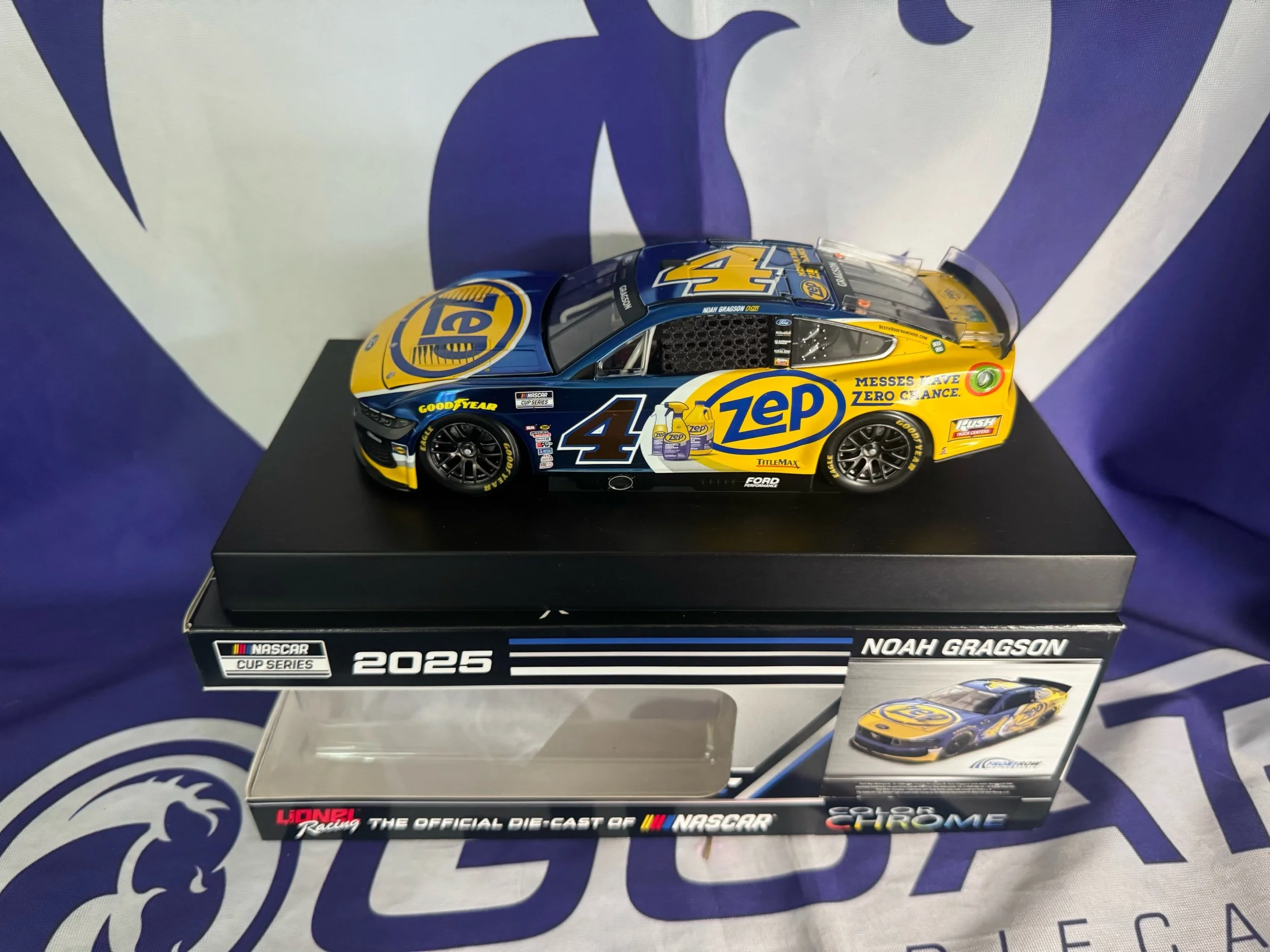 Noah Gragson 2025 Zep 1:24 Color Chrome Nascar Diecast - FOIL NUMBER DIECAST