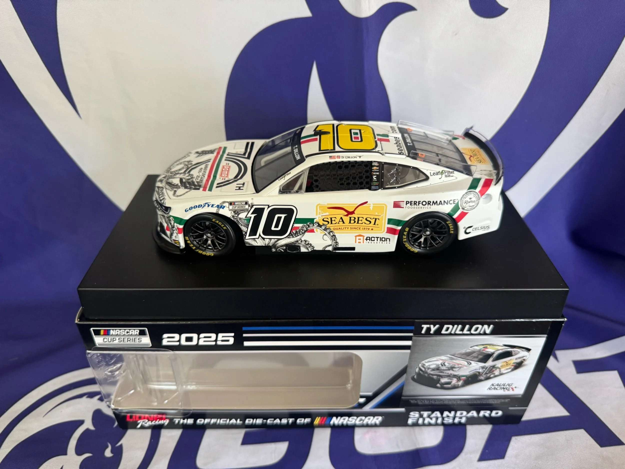Ty Dillon 2025 Roma 70th Anniversary/Sea Best 1:24 Nascar Diecast