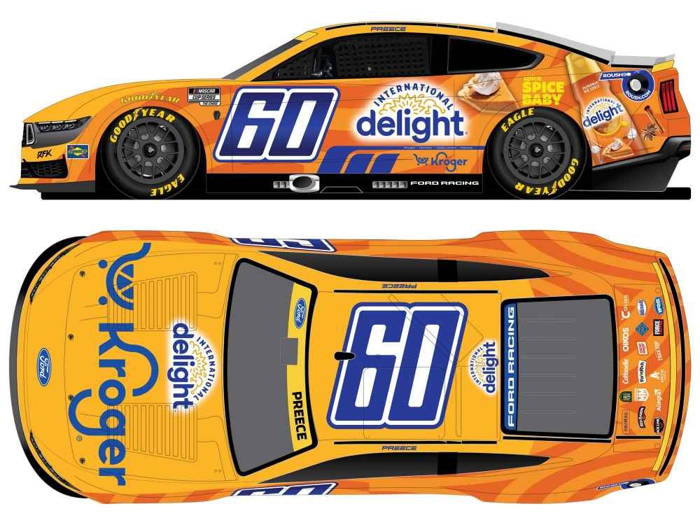 ($116.50) *Preorder* Ryan Preece Autographed 2026 Kroger/International Delight Pumpkin Spice 1:24 Nascar Diecast - FOIL NUMBER DIECAST