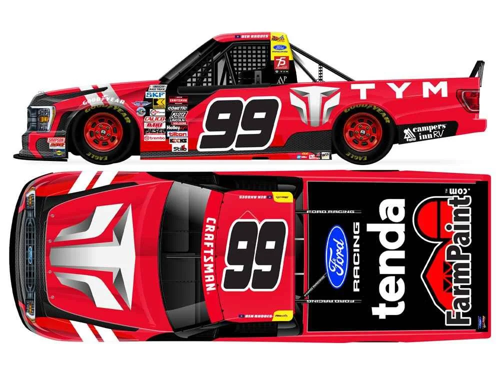 ($67.00) *Preorder* Ben Rhodes 2026 TYM 1:24 Nascar Diecast - Truck Series