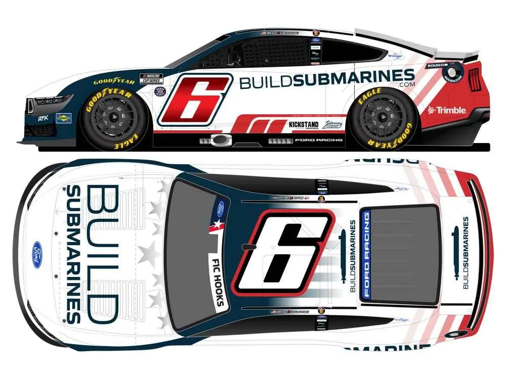 ($91.50) *Preorder* Brad Keselowski 2026 Buildsubmarines.com Salutes 1:24 Flash Coat Silver Nascar Diecast - FOIL NUMBER DIECAST