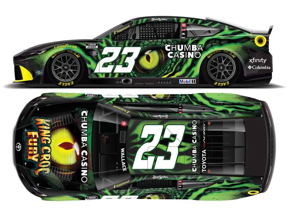 ($130.00) *Preorder* Bubba Wallace 2026 Chumba Casino King Croc Fury 1:24 Elite Nascar Diecast