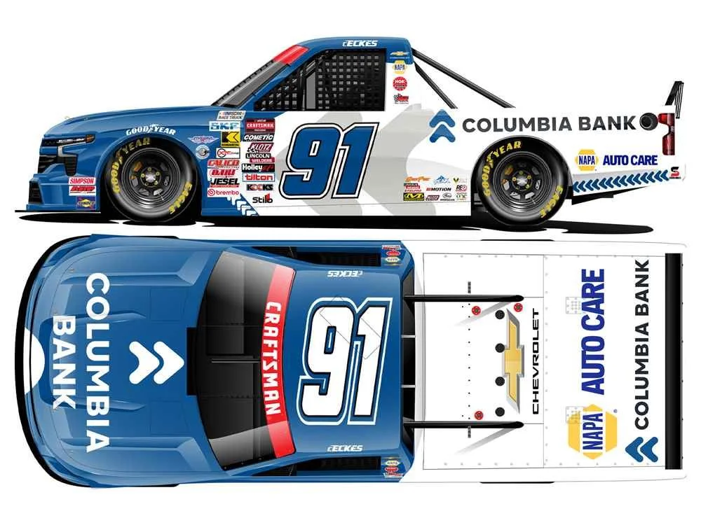 ($67.00) *Preorder* Christian Eckes 2026 Columbia Bank 1:24 Nascar Diecast - Truck Series