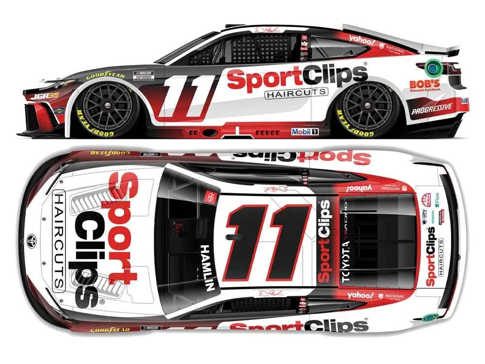 ($84.95) *Preorder* Denny Hamlin 2026 Sport Clips 1:24 Flash Coat Silver Nascar Diecast