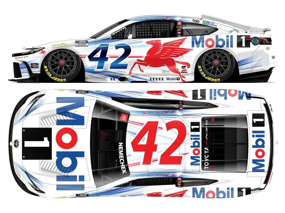 ($96.50) *Preorder* John Hunter Nemechek 2026 Mobil 1 1:24 Color Chrome Nascar Diecast - FOIL NUMBER DIECAST