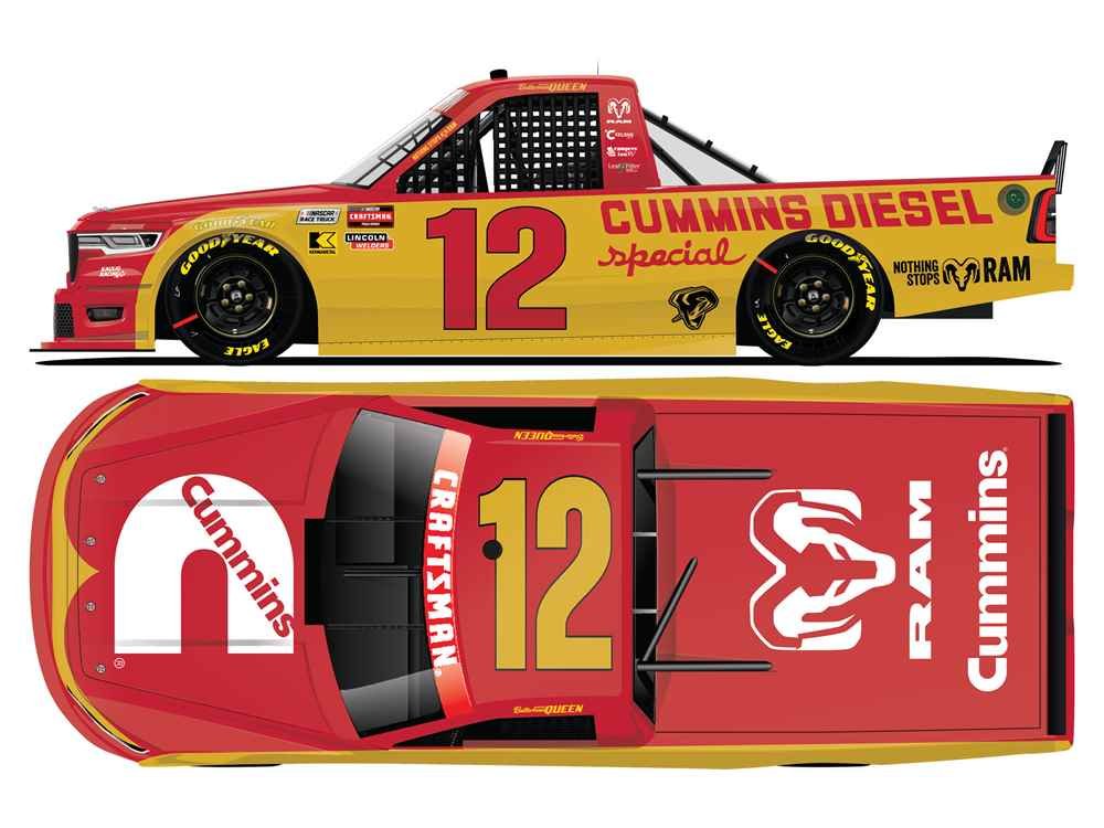($67.00) *Preorder* Brenden "Butterbean" Queen 2026 Cummins Throwback 1:24 Nascar Diecast - Truck Series