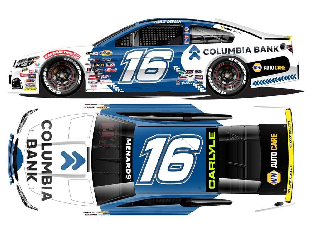 ($80.00) *Preorder* Hailie Deegan 2026 Columbia Bank 1:24 Color Chrome ARCA Diecast - ARCA