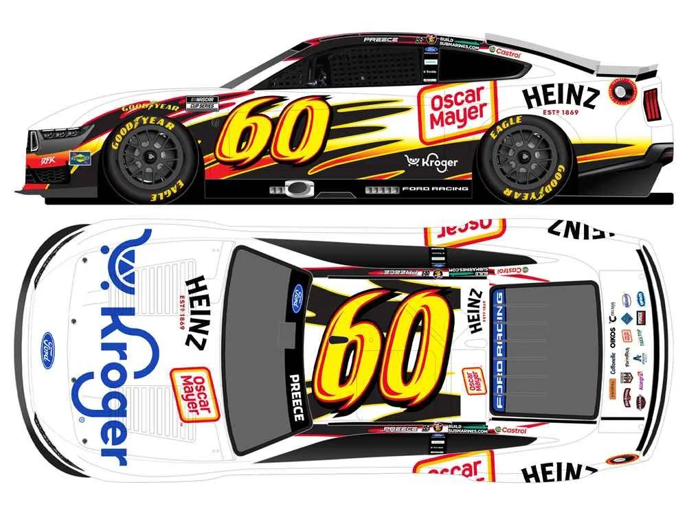 ($84.95) *Preorder* Ryan Preece 2026 Kroger / Oscar Mayer / Heinz Throwback 1:24 Galaxy Color Nascar Diecast